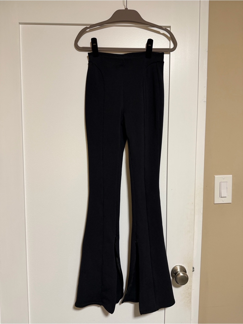 ALO Yoga Black High-Waist Zip-It Flared Leggings
